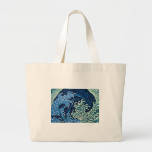 Hokusai Feminine Wave Japan Vintage Ocean Large Tote Bag