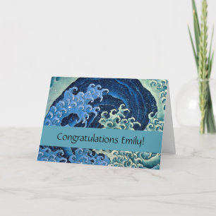 Hokusai Feminine Wave Vintage Ocean Card