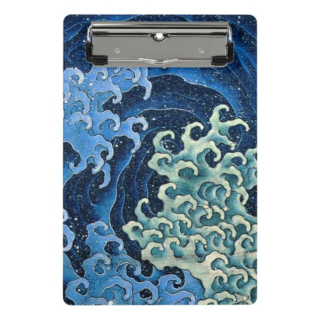 Hokusai Feminine Wave Vintage Ocean  Mini Clipboard (Front)