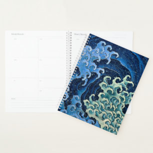 Hokusai Feminine Wave Vintage Ocean  Planner