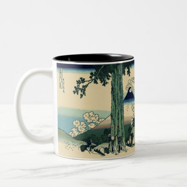 Hokusai Fugaku Two-Tone Coffee Mug (Left)