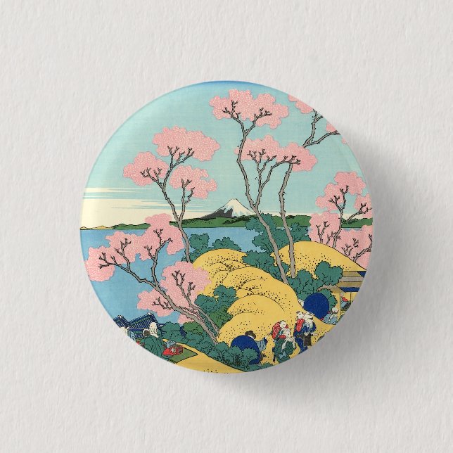 Hokusai Fuji from Gotenyama on the Tōkaidō      3 Cm Round Badge (Front)