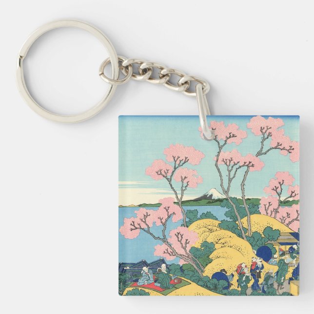 Hokusai Fuji from Gotenyama on the Tōkaidō      Key Ring (Front)