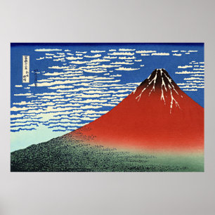 Hokusai - Fuji, Mountains in Clear Weather, Poster