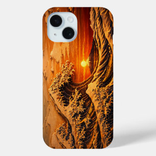 Hokusai "Golden Wave" Sunset Phone Case   Japanese