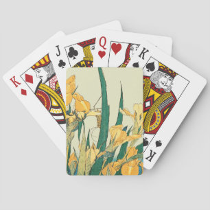 Hokusai Grasshopper Iris Vintage Print: Japanese Playing Cards