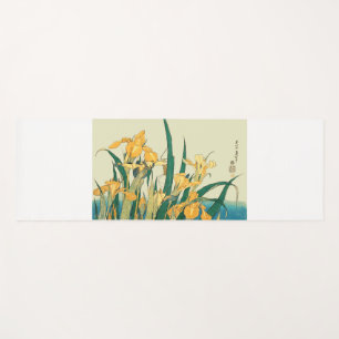Hokusai Grasshopper Iris Vintage Print: Japanese Yoga Mat