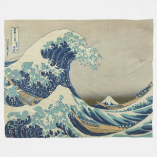 Hokusai: Great Wave Off Kanagawa Fleece Blanket