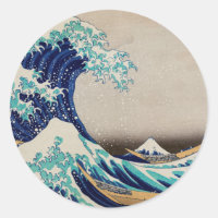 Hokusai Great Wave off Kanagawa. Vintage japan art