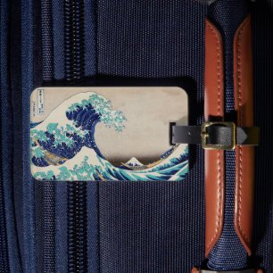 Hokusai Great Wave off Kanagawa. Vintage japan art Luggage Tag