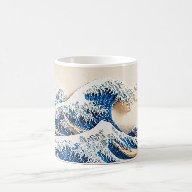 Hokusai "Great Wave" Paper Craft Style Mug | 11oz  (Center)