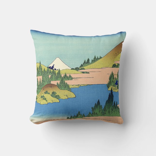 Hokusai Hakone Lake in Sagami Province  Cushion (Front)