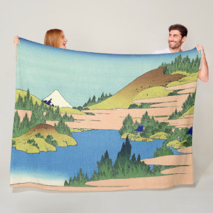 Hokusai Hakone Lake in Sagami Province  Fleece Blanket