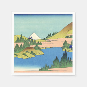 Hokusai Hakone Lake in Sagami Province Napkin