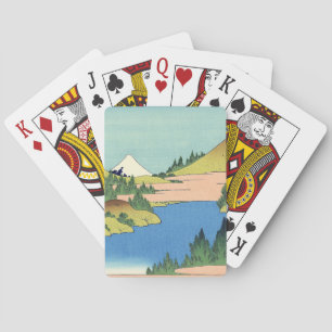 Hokusai Hakone Lake in Sagami Province Playing Cards
