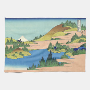 Hokusai Hakone Lake in Sagami Province  Tea Towel