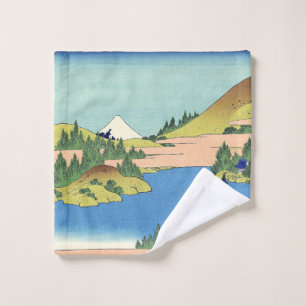 Hokusai Hakone Lake in Sagami Province Wash Cloth