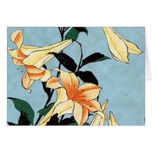 Hokusai Japanese Lilies