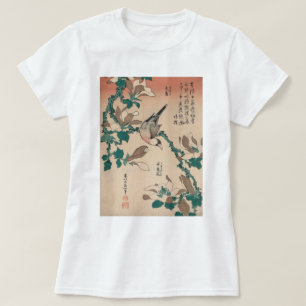 Hokusai Java Sparrow on Magnolia GalleryHD T-Shirt