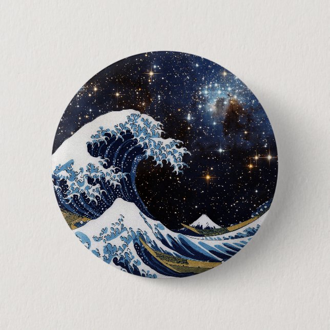 Hokusai & LH95 6 Cm Round Badge (Front)
