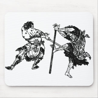 Hokusai manga samurai 1 mouse pad