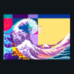 Hokusai Meets Fibonacci, Pop Art Style Poster<br><div class="desc">Another version from the series "Hokusai Meets Fibonacci." Fibonacci spiral superimposed on "The Great Wave" by Hokusai. Executed in pop art style. Fibonacci sequence, golden ratio fascinating artists and scientists for centuries.</div>