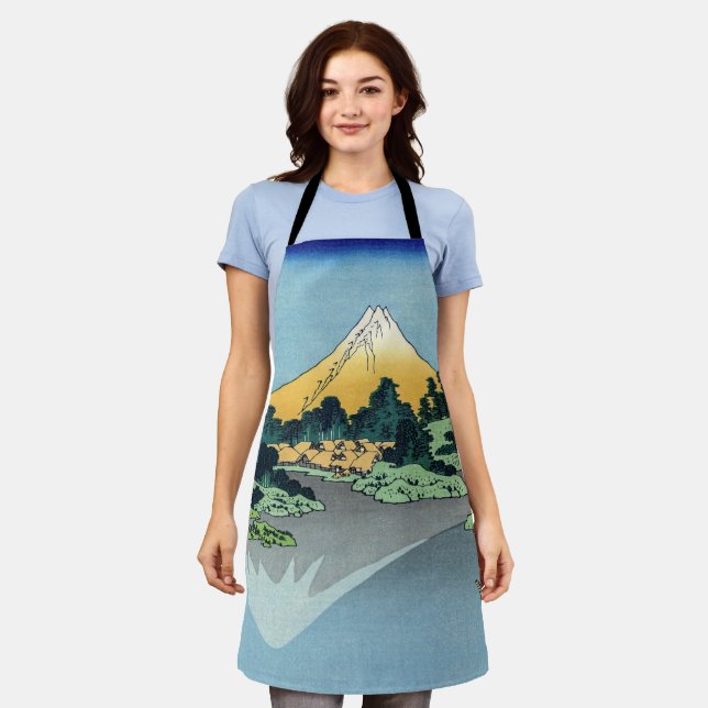 Hokusai - Mount Fuji Reflects in Lake Kawaguchi Apron (Worn)