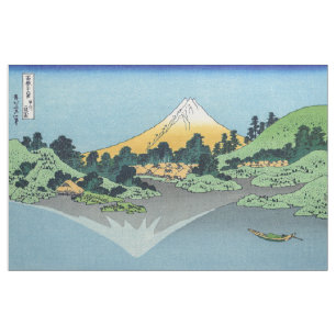 Hokusai - Mount Fuji Reflects in Lake Kawaguchi Fabric