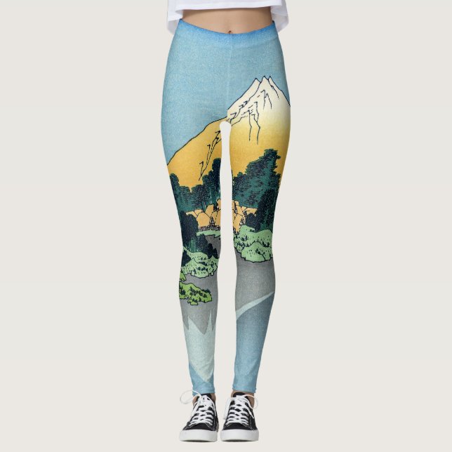Hokusai - Mount Fuji Reflects in Lake Kawaguchi Leggings (Front)