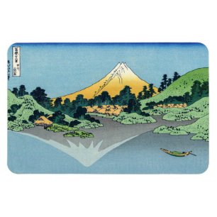Hokusai - Mount Fuji Reflects in Lake Kawaguchi Magnet
