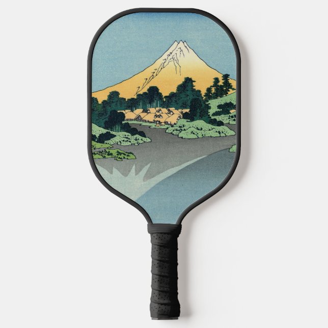 Hokusai Mount Fuji reflects in Lake Kawaguchi   Pickleball Paddle (Front)