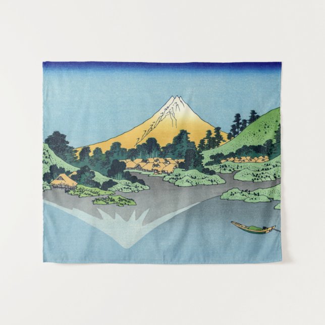 Hokusai - Mount Fuji Reflects in Lake Kawaguchi Tapestry (Front (Horizontal))