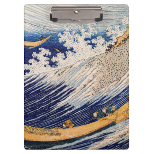 Hokusai Ocean Waves Sea Boats Clipboard