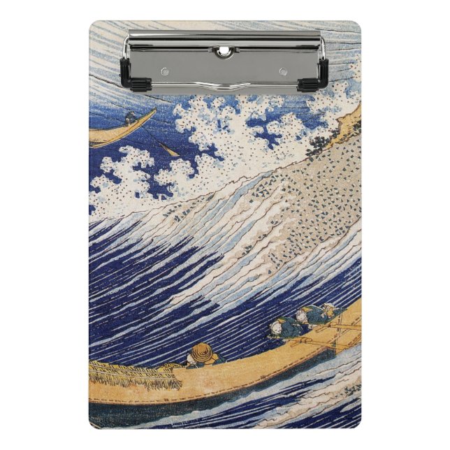 Hokusai Ocean Waves Sea Boats Mini Clipboard (Front)