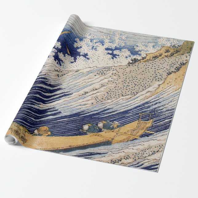 Hokusai Ocean Waves Sea Boats Wrapping Paper (Unrolled)