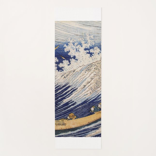 Hokusai Ocean Waves Sea Boats Yoga Mat (Front)