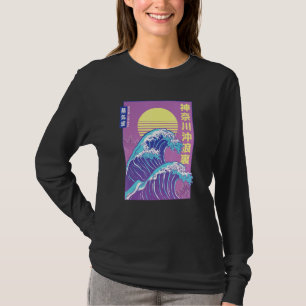 Hokusai Retro Vaporwave Aesthetic Large Wave T-Shirt