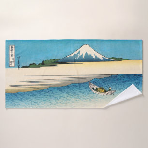 Hokusai - Tama river in the Musashi province Bath Towel Set