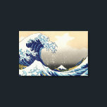 Hokusai The Great Wave Canvas Wrap Print<br><div class="desc">Hokusai The Great Wave Canvas Wrap. Japanese woodblock print from 1830-1833. One of the most famous Japanese artworks in the world, Hokusai’s The Great Wave off Kanagawa is the first entry in his Thirty-six Views of Mount Fuji. The mountain itself can be seen in the background while the wave menaces...</div>