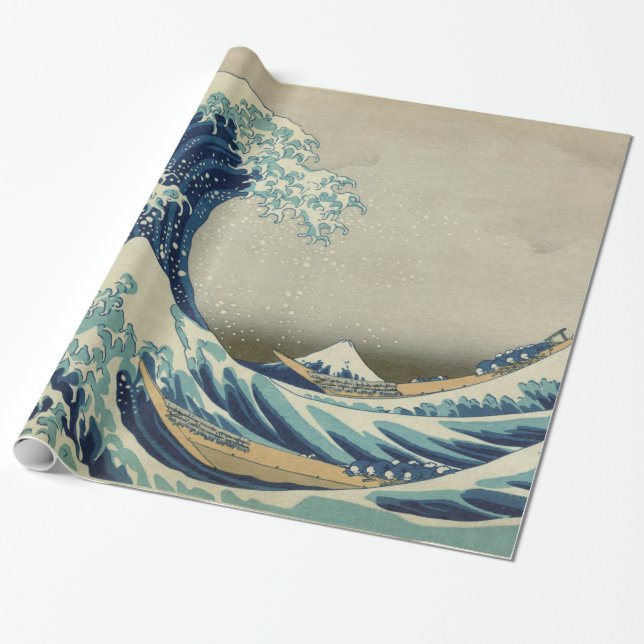 Hokusai The Great Wave off Kanagawa GalleryHD Wrapping Paper (Unrolled)
