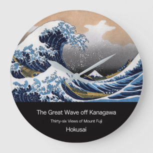 Hokusai , "The Great Wave off Kanagawa" Large Clock