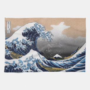 Hokusai , “ The Great Wave off Kanagawa ” Tea Towel