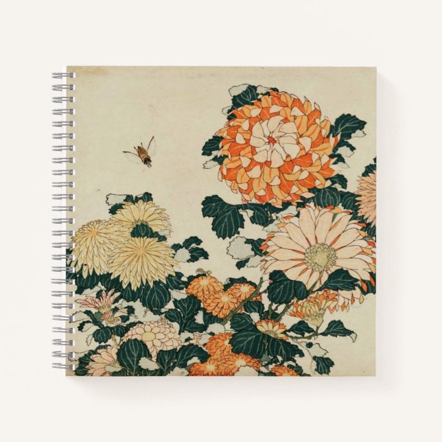 Hokusai's Chrysanthemums and Horsefly Notebook (Front)