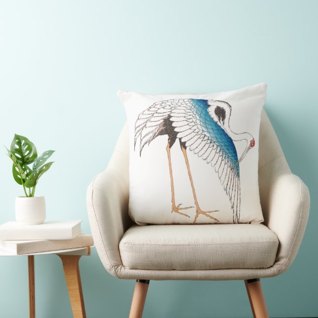 Hokusai's crane cushion (Chair)