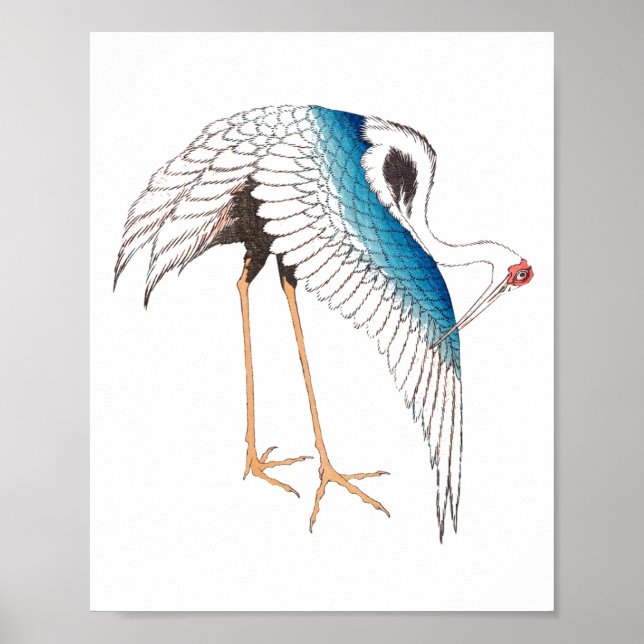 Hokusai's crane poster (Front)