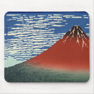 Hokusai's Red Fuji Mouse Pad