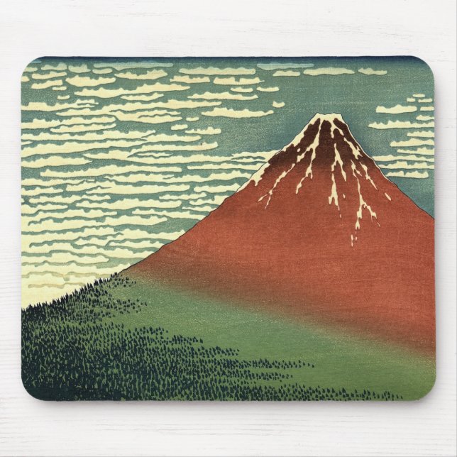 Hokusai's South Wind, Clear Sky or "Red Fuji" Mous Mouse Pad (Front)