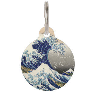 Hokusai's The Great Wave off Kanagawa Fine Art Pet Tag