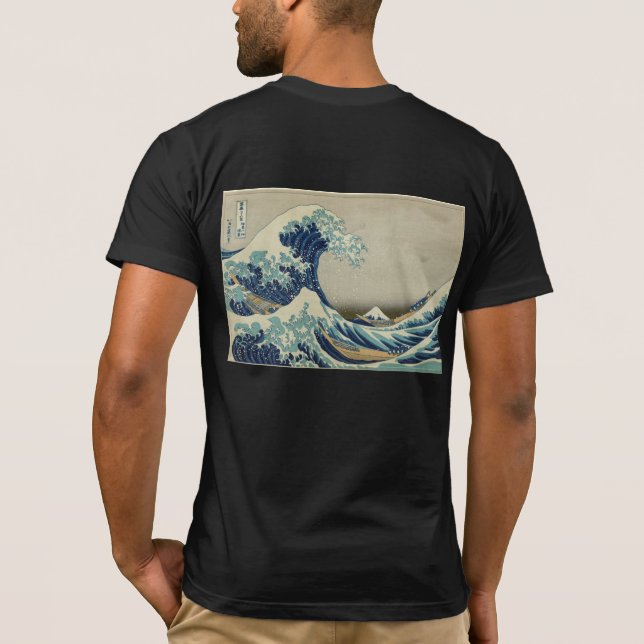 Hokusai's The Great Wave off Kanagawa T-Shirt (Back)