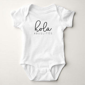 Hola Abuelitos Spanish Pregnancy Baby Announcement Bodysuit